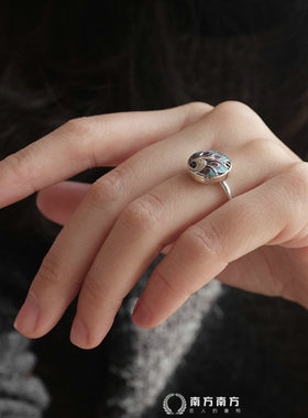 南方三生三世景泰蓝复古风戒指环