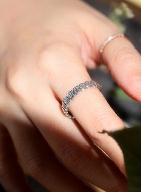 一辈子有钱花纯银开口小戒指