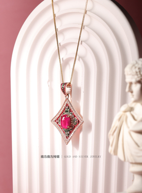 轻奢复古风中古欧美珐琅彩吊坠