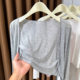 ເສື້ອຢືດຜ້າກັນແດດ Lyocell Tencel ສີຂາວບາງບາງເບົາສຳລັບຜູ້ຍິງໃນລະດູຮ້ອນທີ່ມີກະໂປງ suspender ແລະ shawl ເສື້ອໃນຫ້ອງເຄື່ອງປັບອາກາດ