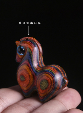 硕亨黑檀紫檀雕大唐马生肖