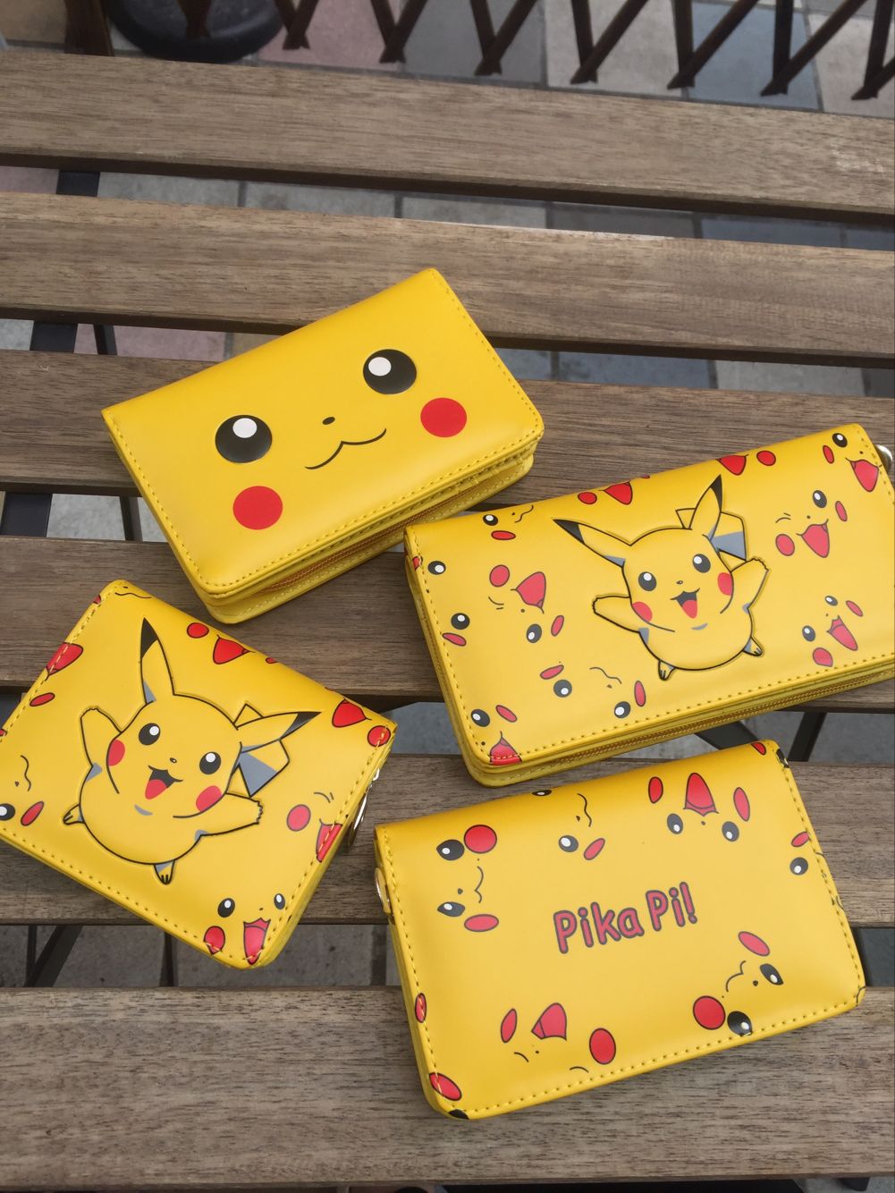 Primary and secondary school students short cartoon wallet men and women anime children cute Pikachu tide leather clip coin purse free shipping