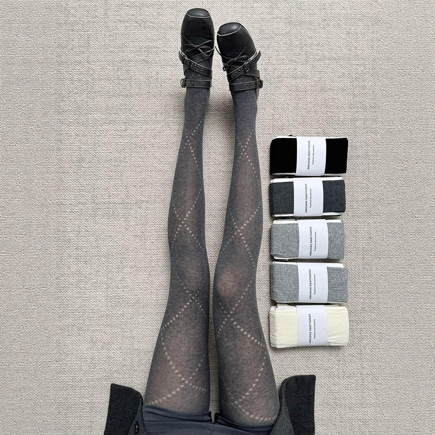 秋冬烟灰复古高级羊毛打底裤\高弹微透肉菱格连裤袜~超舒适显瘦！,淘宝优惠券,粉丝福利购,淘宝优惠卷