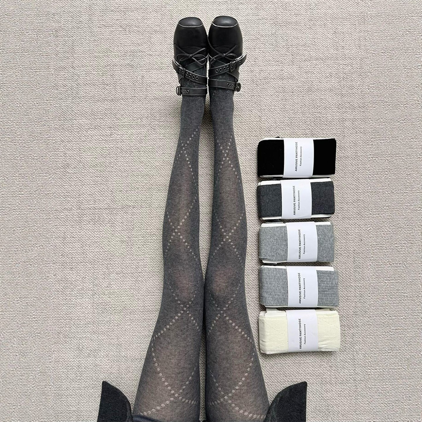 秋冬烟灰复古高级羊毛打底裤\高弹微透肉菱格连裤袜~超舒适显瘦！,淘宝优惠券,粉丝福利购,淘宝优惠卷