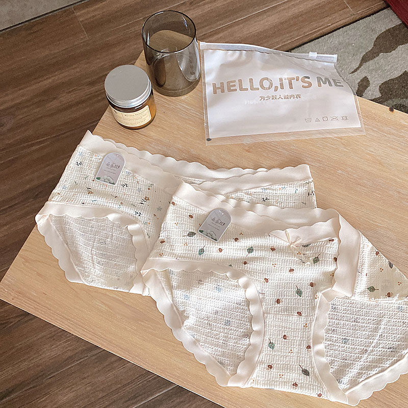 复古满印大码孕妇内裤棉质柔软轻薄孕中晚期低腰托腹抗菌裆内裤女