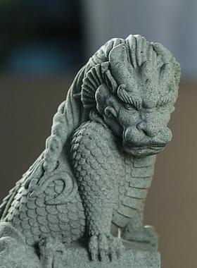 青砂石盘龙中式茶宠摆件