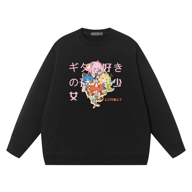 动漫孤独摇滚周边山田凉联名圆领卫衣男女秋冬二次元打底衫衣服,淘宝优惠券,粉丝福利购,淘宝优惠卷