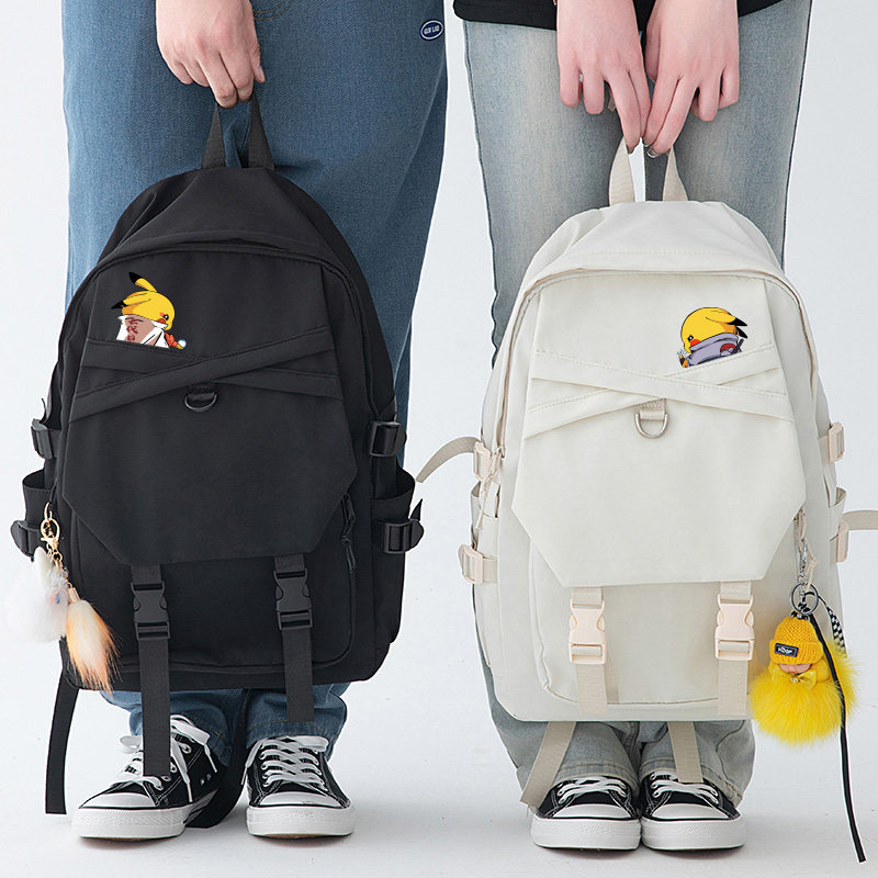 皮卡丘联名火影双肩背包忍者周边双肩包动漫卡通书包男 - 图3