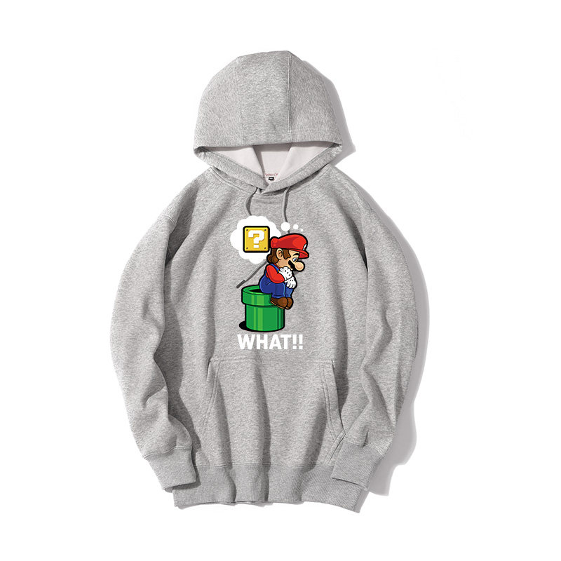 马里奥超级玛丽卫衣潮牌男秋季美式复古外套潮流情侣装男连帽衣服,淘宝优惠券,粉丝福利购,淘宝优惠卷