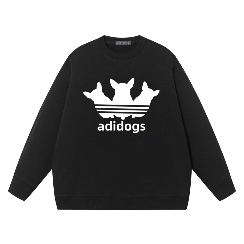 adidogs恶搞三叶狗衣服龙年宽松纯棉长袖卫衣男潮牌打底衫休闲装,淘宝优惠券,粉丝福利购,淘宝优惠卷
