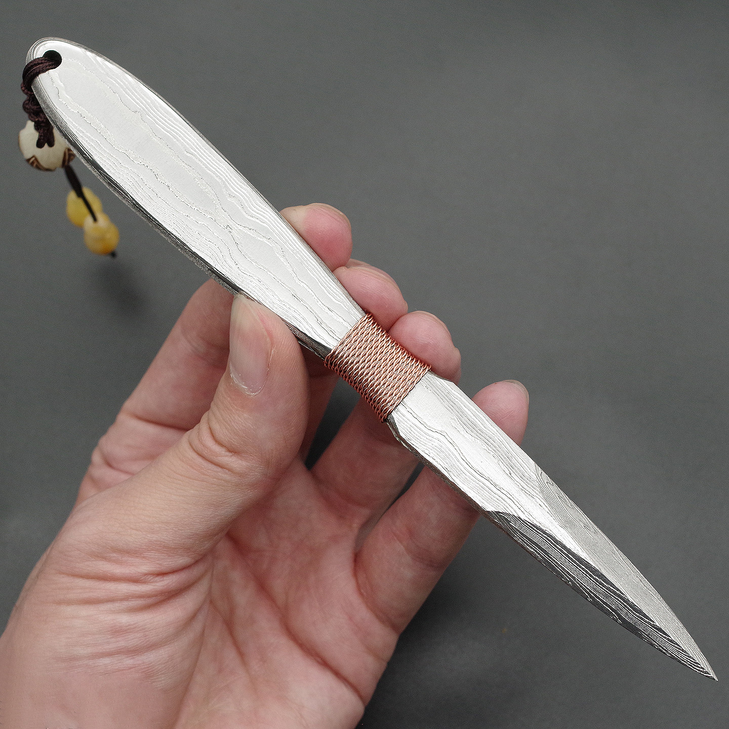  龙泉大马士革钢茶刀 高档紫铜手工锻打普洱茶刀 撬茶针茶道配件,淘宝优惠券,粉丝福利购,淘宝优惠卷