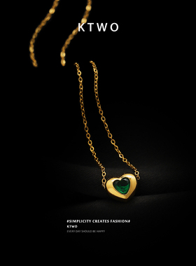 爱心项链女高级设计感情侣礼物