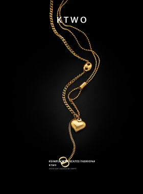 爱心项链女流苏字母新款锁骨链