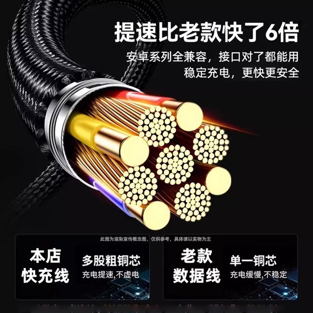 Android braided data cable 10A super fast charging microUSB suitable for Huawei Honor Xiaomi OPPO vivo mobile phone small desk lamp fan Bluetooth audio power bank USB car fast charging cable Android braided data cable 10A super fast charging microUSB suitable for Huawei Honor Xiaomi OPPO vivo mobile phone small desk lamp fan Bluetooth audio power bank USB car fast charging cable