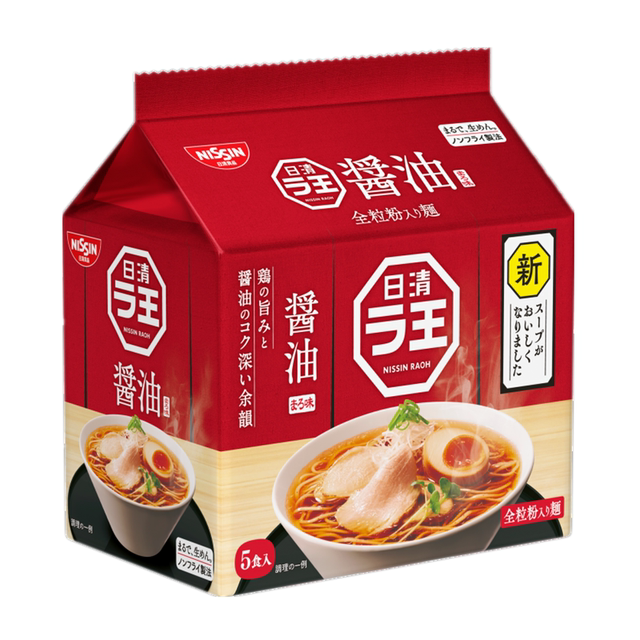 Nissin Rao soy sauce flavored non-fried delicious instant noodles