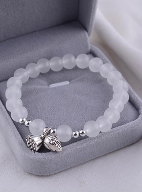 古风手串莲花手链女韩版心串珠弹力绳手环闺蜜糖果色手链