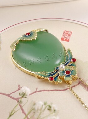 新疆金丝玉东陵玉项链挂件吊坠