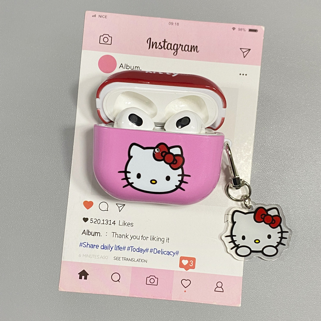 ins卡通可爱hellokitty适用airpods pro2耳机套无线蓝牙苹果airpods1/2代壳3代新款4代防摔保护套个性,淘宝优惠券,粉丝福利购,淘宝优惠卷