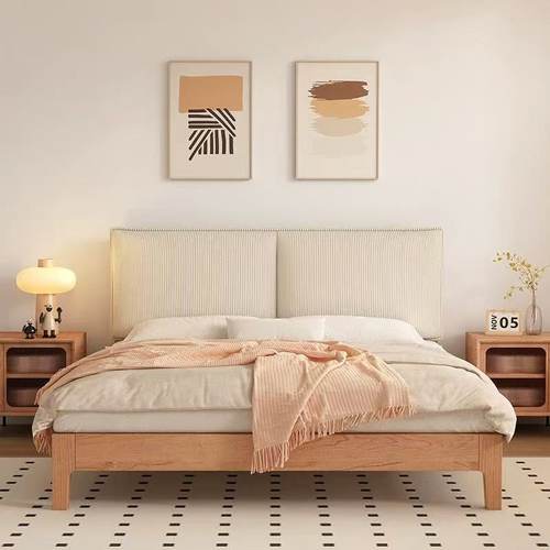 灯芯绒床头靠垫榻榻米软包大靠背卧室床头自粘加厚防撞定制可拆洗 - 图1