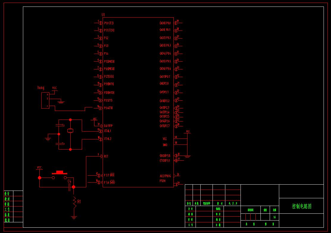 J773-基于单片机的自动门控制系统设计CAD图
