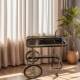 Light luxury dining car storage rack Living room Bedroom Bathroom Mobile cart Sofa side bar tea cart
