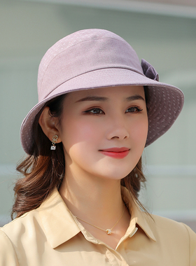 盆帽出游女春夏蝴蝶结舒适透气