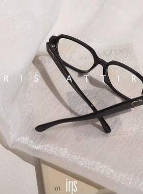 方形平光镜板材镜框女素颜神器