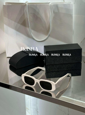 素颜神器窄版墨镜黑白色太阳镜