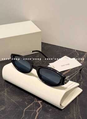 26ss金属猫眼黑色墨镜太阳镜