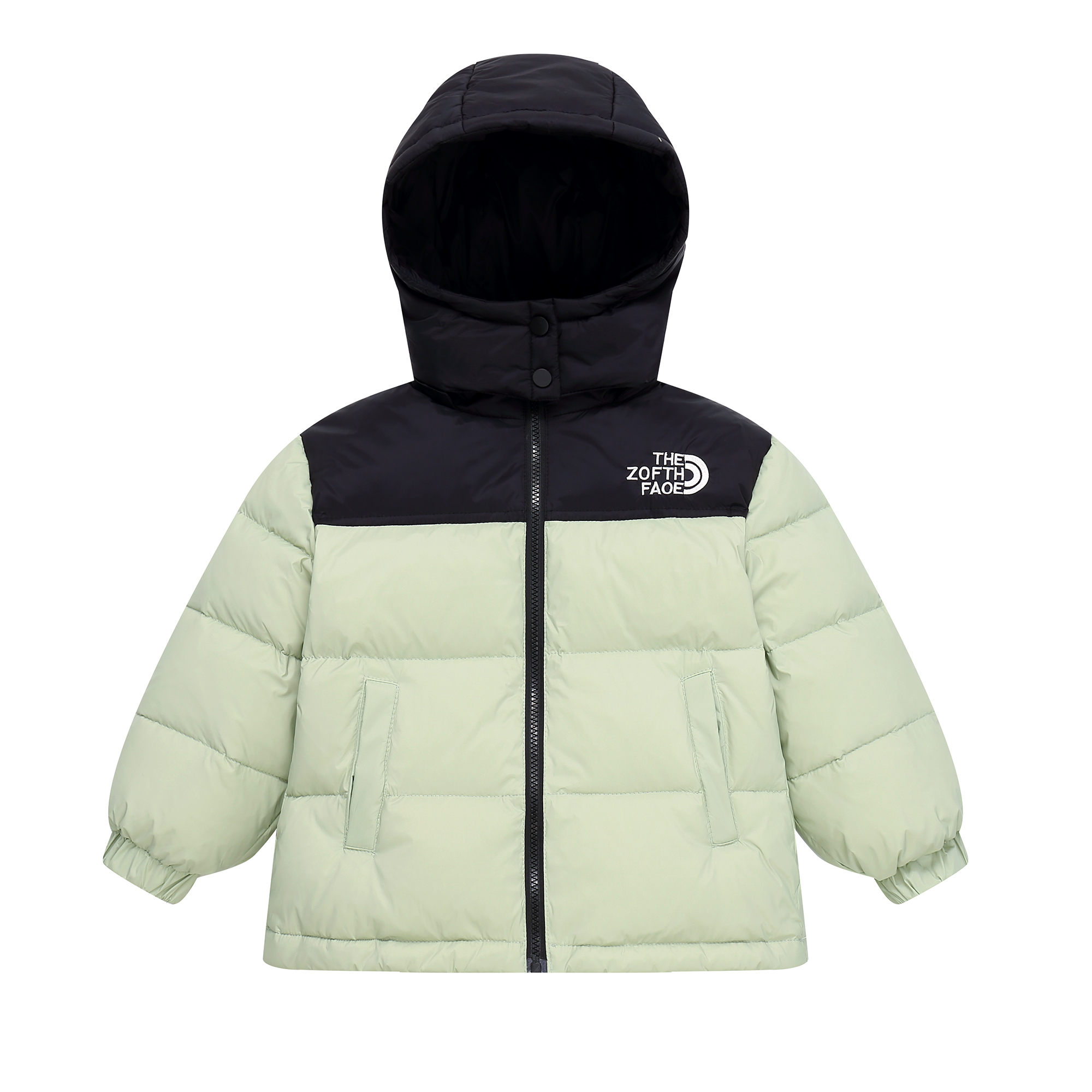 反季童装儿童羽绒服中小童宝宝拼色连帽外套男女童加厚短款白鸭绒 - 图3