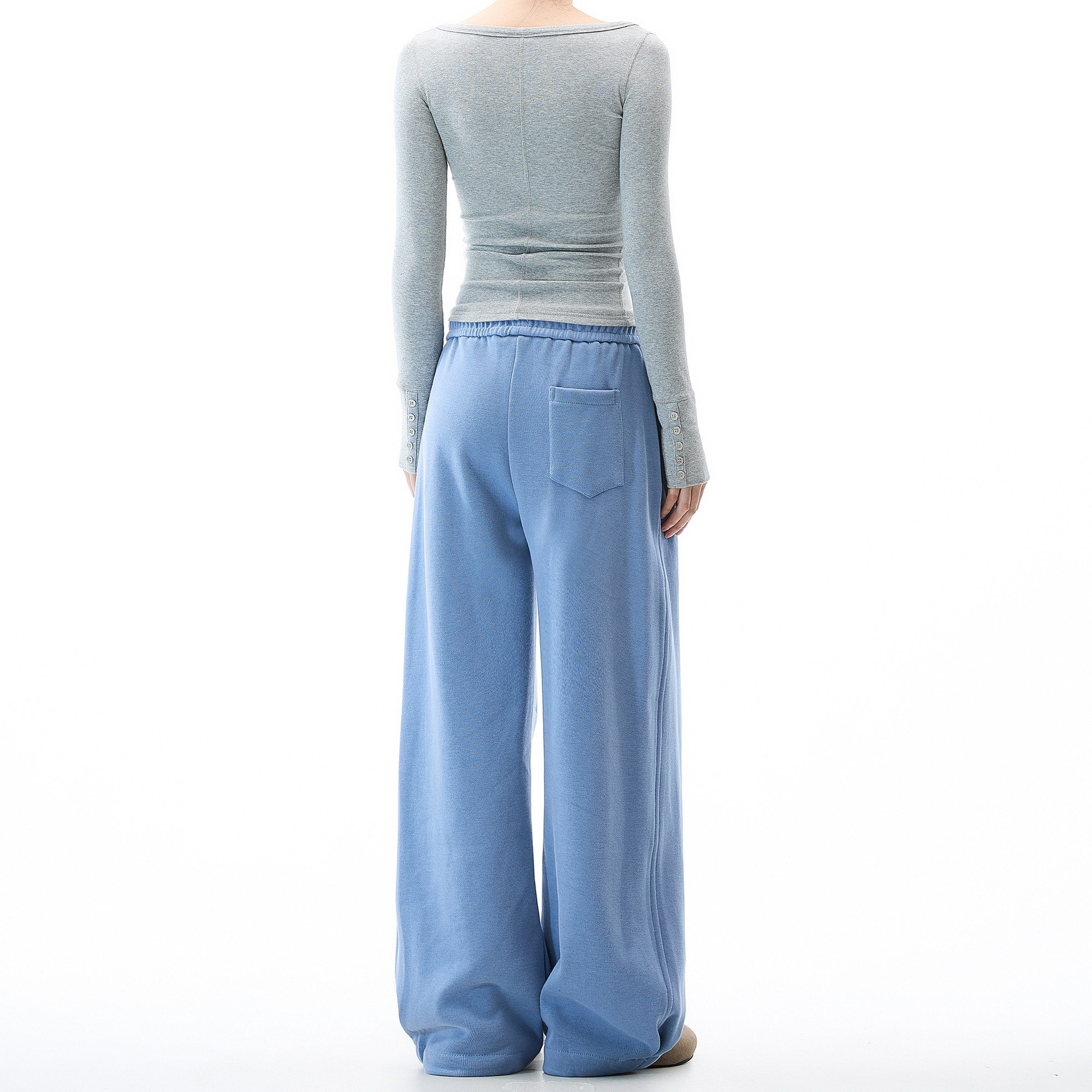 美式复古蓝色慵懒风直筒卫裤女秋冬新款宽松阔腿裤休闲拖地长裤子,淘宝优惠券,粉丝福利购,淘宝优惠卷