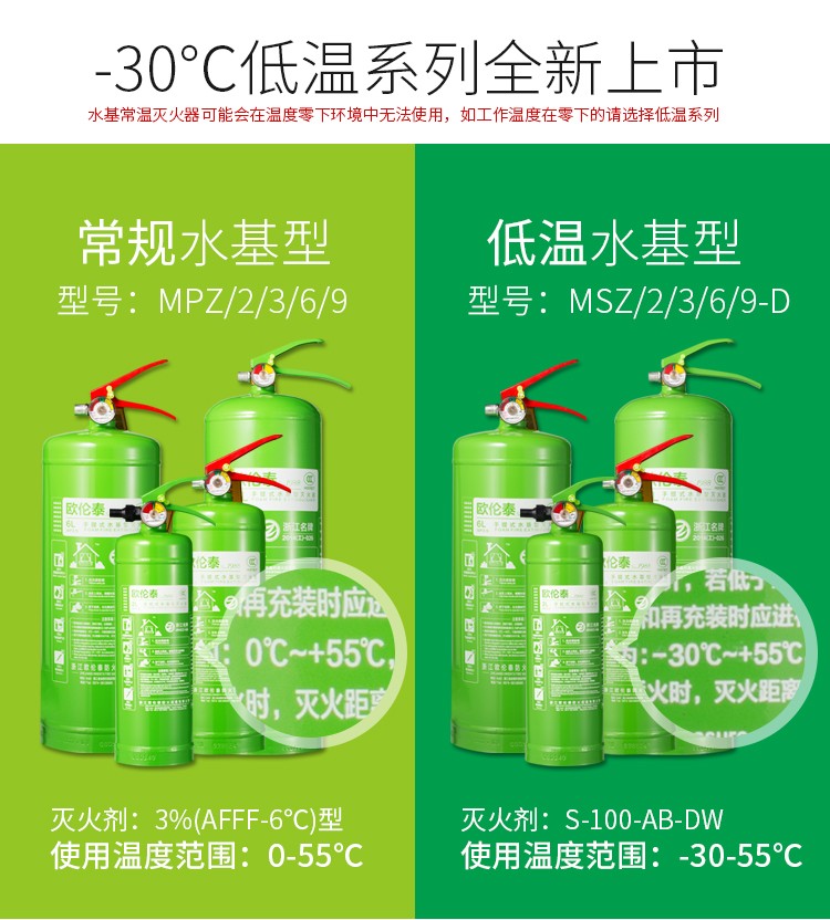 欧伦泰水基灭火器车载家用工厂2L3L6L9L水基泡沫绿色环保型灭火器 - 图2