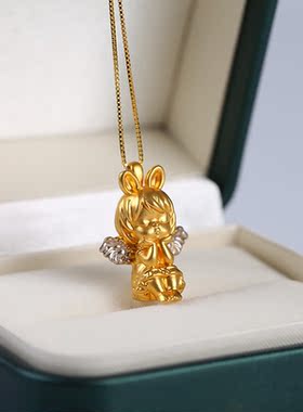 小天使东海纯银情侣银镀金电镀