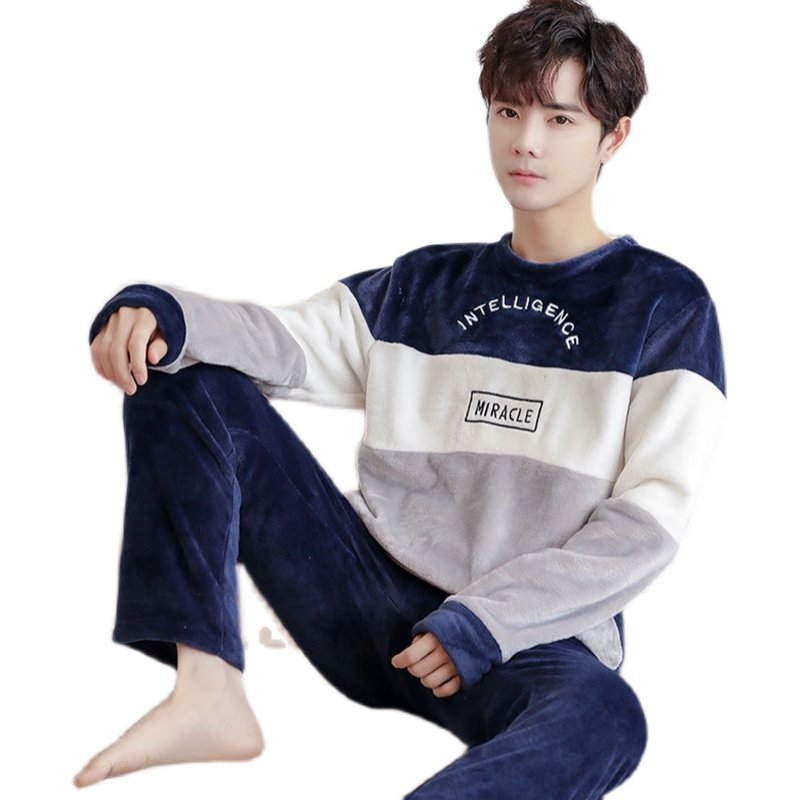 男士睡衣秋冬季法兰绒加厚加绒珊瑚绒卡通睡衣男款家居服冬天套装,淘宝优惠券,粉丝福利购,淘宝优惠卷
