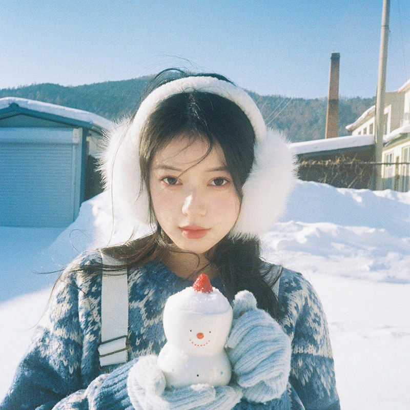 东北旅游毛绒耳罩女冬季可爱白色保暖防冻保暖耳捂耳包护百搭耳套,淘宝优惠券,粉丝福利购,淘宝优惠卷