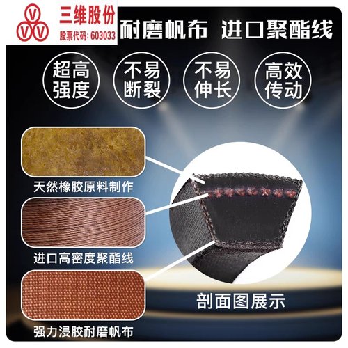 正品三维三角带SPB2832SPB2845SPB2860SPB2870SPB2900SPB2925 - 图1