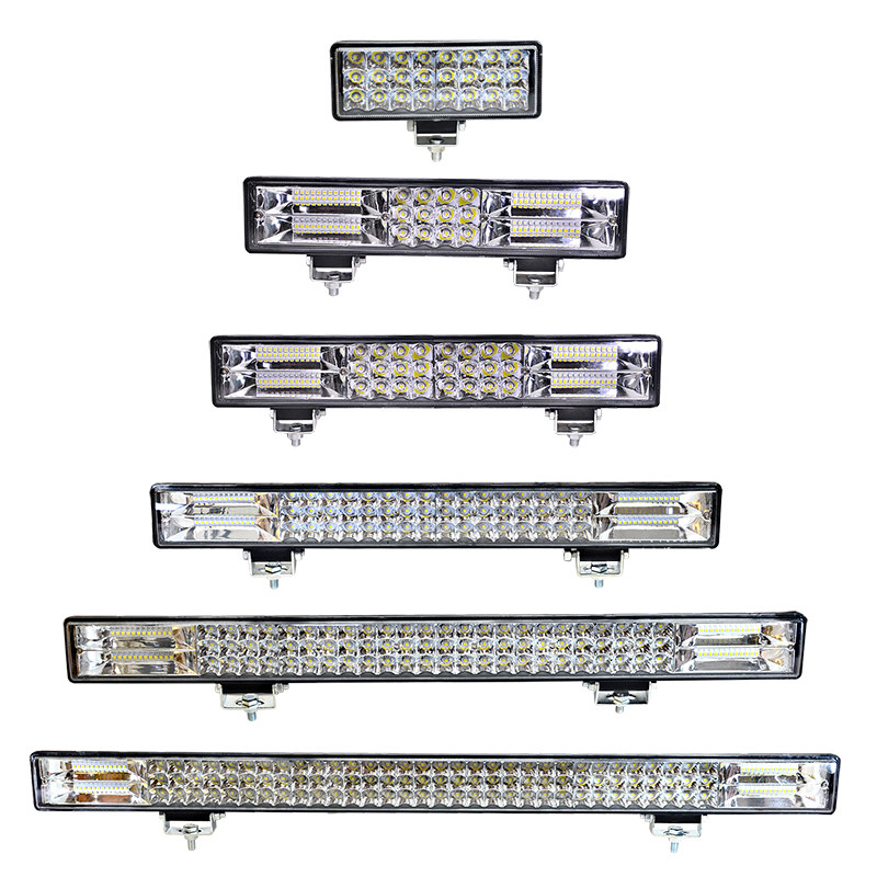 汽车三排LED长条灯12V24V改装货车车顶中网前杠超亮防水爆闪射灯 - 图3