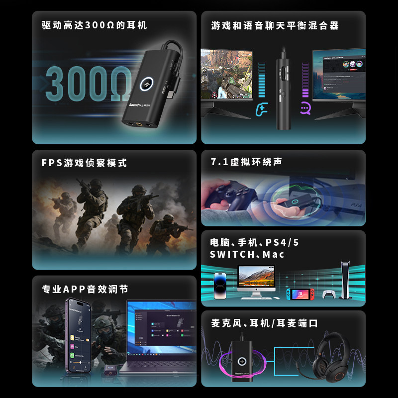 创新 G3外置声卡小尾巴解码耳放DAC耳机放大器usb电竞游戏专用,淘宝优惠券,粉丝福利购,淘宝优惠卷