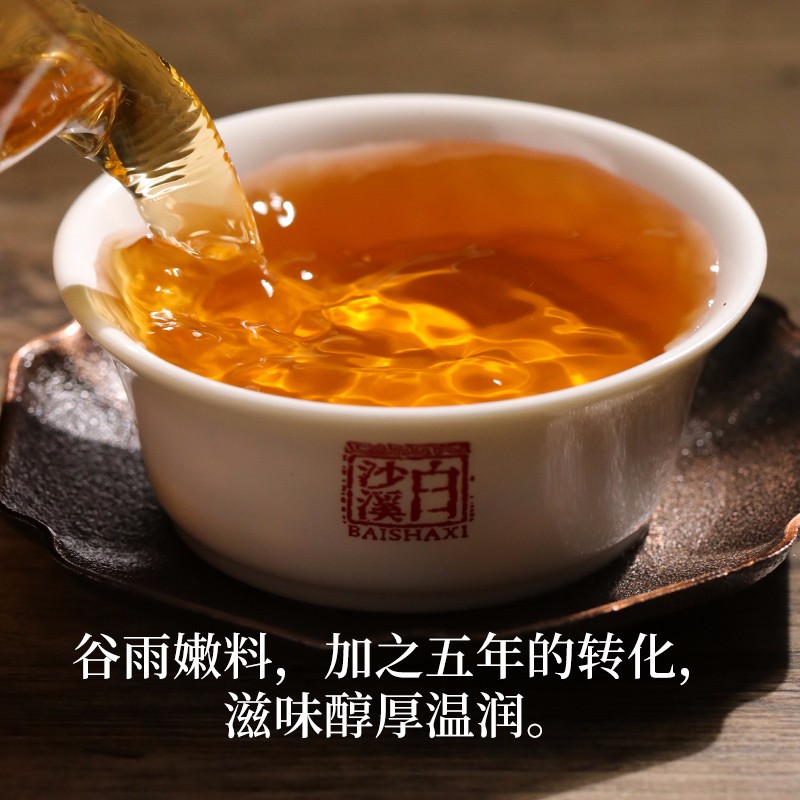 黑茶湖南安化正品白沙溪6G茯茶1kg金花茯砖插谷雨嫩料五年陈原料