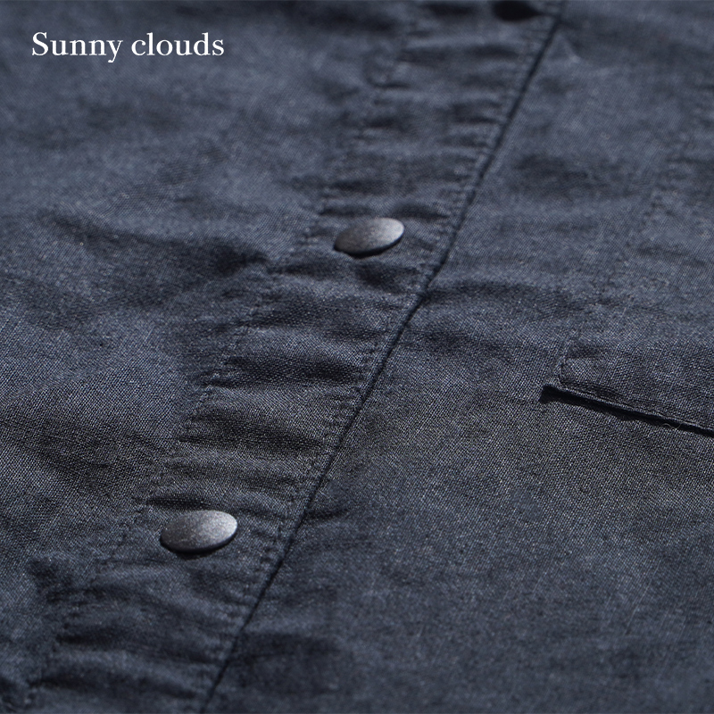 春季新品 桑妮库拉/Sunny clouds 女式棉麻领带结衬衫裙连衣裙 - 图1