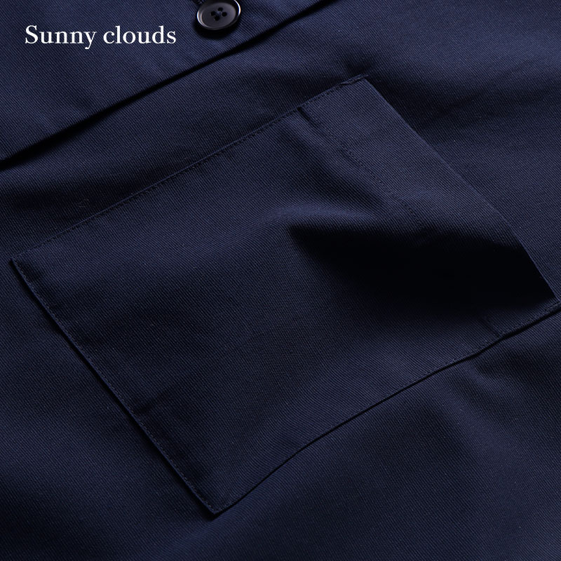 Sunny clouds Shuttle Notes日本面料 女式纯棉落肩长款风衣 - 图2