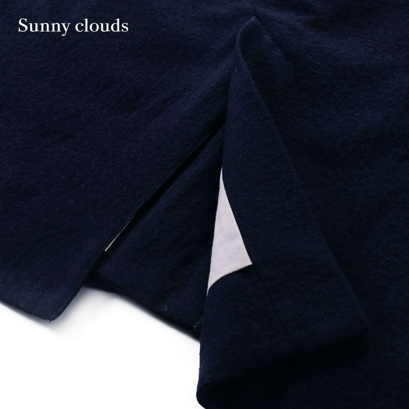 Sunny clouds Shuttle Notes日本面料 女式棉毛长款大衣 - 图3