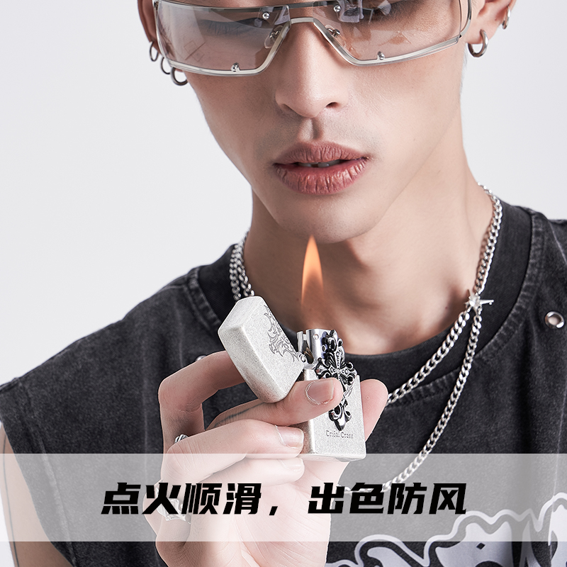 TSHOMX煤油打火机防风创意定制高颜值惊喜送男友生日礼物 - 图1