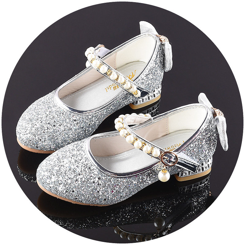 女童公主鞋小高跟皮鞋春秋新款洋气女孩舞台走秀水晶鞋儿童演出鞋,淘宝优惠券,粉丝福利购,淘宝优惠卷