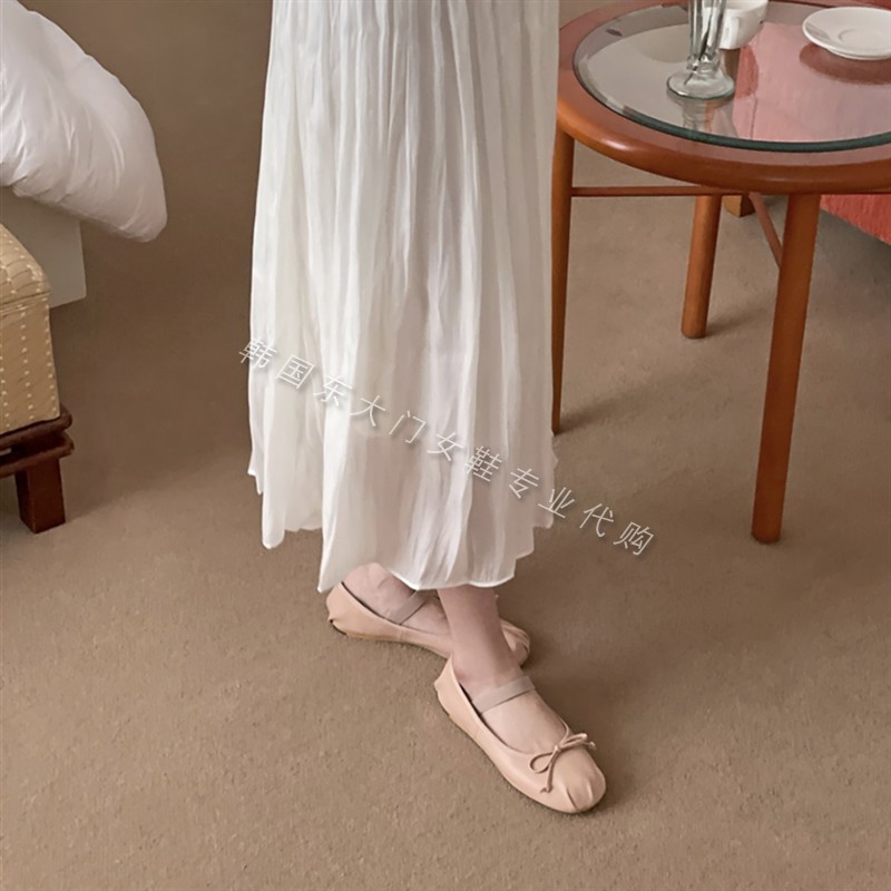 韩国新款Marie蝴蝶结女鞋软面皮单鞋miu少女芭蕾舞蹈鞋平底鞋女,淘宝优惠券,粉丝福利购,淘宝优惠卷