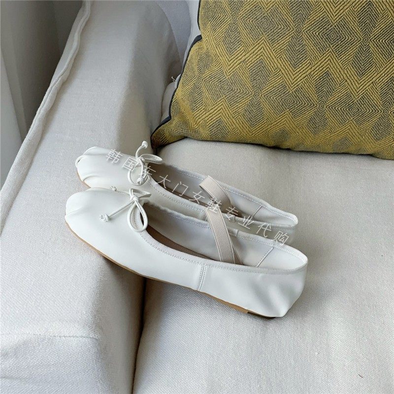 韩国新款Marie蝴蝶结女鞋软面皮单鞋miu少女芭蕾舞蹈鞋平底鞋女,淘宝优惠券,粉丝福利购,淘宝优惠卷