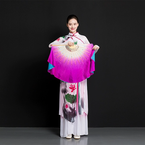 Двусторонний двухцветный синий танцующий шелковый воздушный змей, градиент