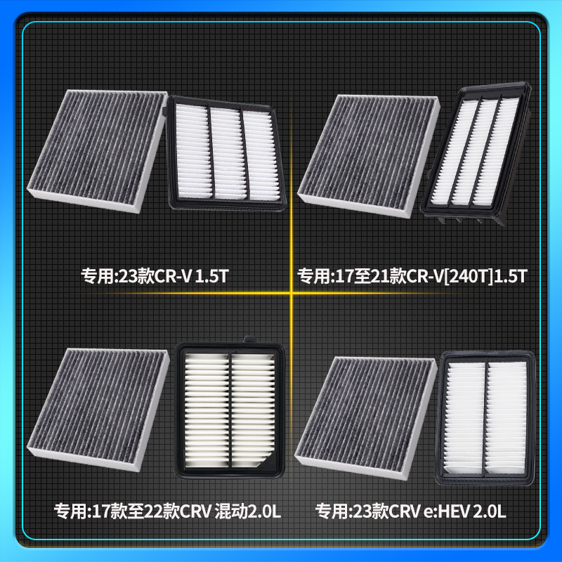 适配07-23款东风本田CRV空调滤芯10空气格13原厂升级14 16 17 21 - 图1