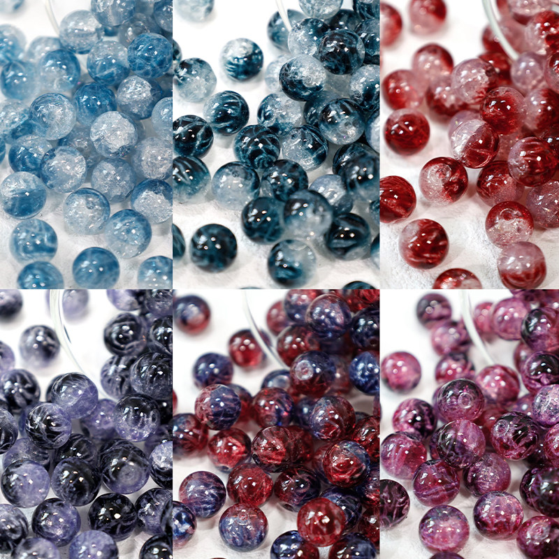 10mm冰透水波纹拉线玻璃琉璃珠子散珠手工diy串珠手链手机链配件,淘宝优惠券,粉丝福利购,淘宝优惠卷