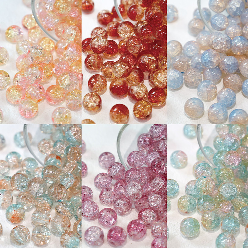 10mm冰透水波纹拉线玻璃琉璃珠子散珠手工diy串珠手链手机链配件,淘宝优惠券,粉丝福利购,淘宝优惠卷